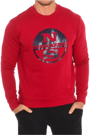North Sails Heren, Sweatshirts & Hoodies, Rood, Maat: XL Nylon