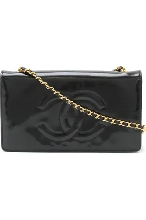 CHANEL Dames, Pre-owned, Zwart, Maat: ONE Size Leer