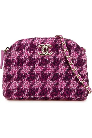 CHANEL Dames, Pre-owned, Paars, Maat: ONE Size Tweed