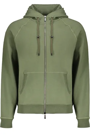 MOORER Heren, Sweatshirts & Hoodies, Groen, Maat: L Katoen