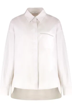 PESERICO SIGN Dames, Blouses & Shirts, Wit, Maat: S Katoen