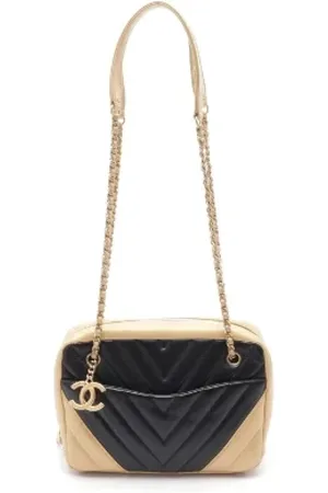 CHANEL Dames, Pre-owned, Zwart, Maat: ONE Size Leer