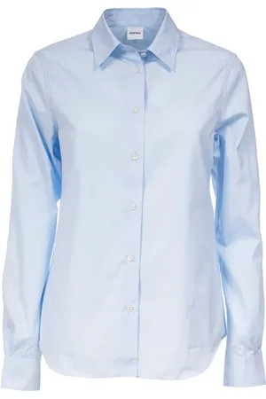 Aspesi Dames, Blouses & Shirts, Blauw, Maat: M Katoen