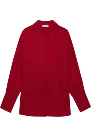 ANINE BING Dames, Blouses & Shirts, Rood, Maat: M Zijde