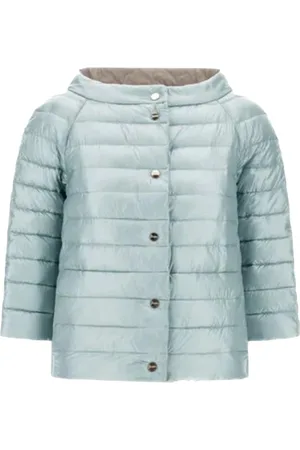HERNO Dames, Jassen, Blauw, Maat: L Nylon
