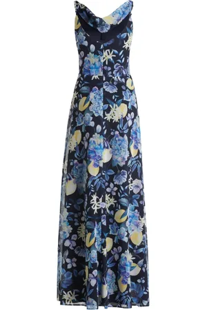 Vera Mont Dames, Jurken, Blauw, Maat: L Leer