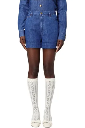 VALENTINO Dames, Korte broeken, Blauw, Maat: W26 Denim