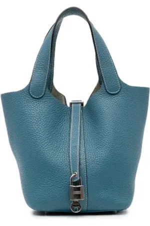 Hermès Dames, Pre-owned, Blauw, Maat: ONE Size Leer