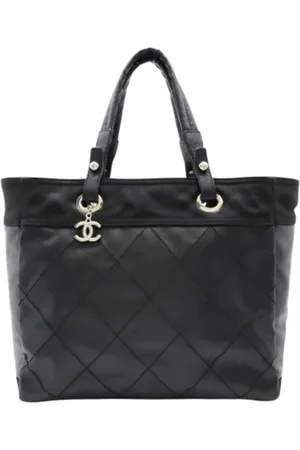 CHANEL Dames, Pre-owned, Zwart, Maat: ONE Size Leer