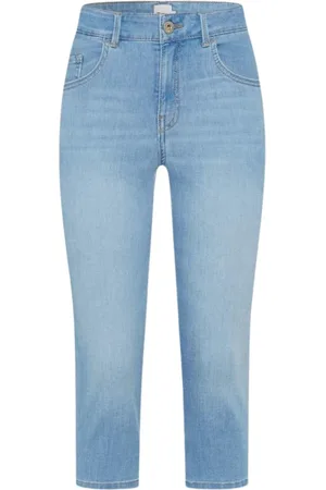 Brax Dames, Jeans, Blauw, Maat: XL Katoen