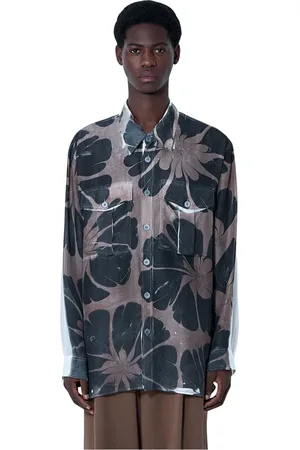 DRIES VAN NOTEN Heren, Overhemden, Veelkleurig, Maat: L Zijde