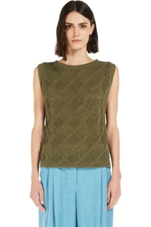 Max Mara Dames, Truien, Groen, Maat: XL Katoen