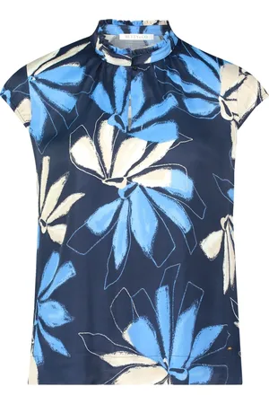 Betty & Co Dames, Blouses & Shirts, Blauw, Maat: XL