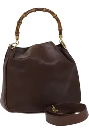 Gucci Dames, Pre-owned, Bruin, Maat: ONE Size Leer