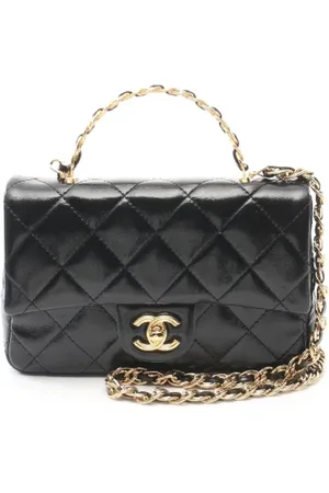 CHANEL Dames, Pre-owned, Zwart, Maat: ONE Size Leer