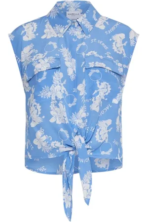MARELLA Dames, Blouses & Shirts, Blauw, Maat: XS Zijde