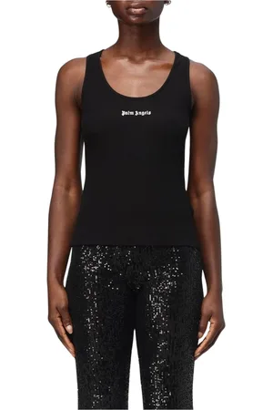 Palm Angels Dames, Tops, Zwart, Maat: XS Katoen