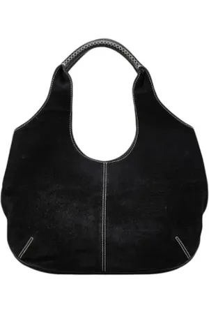 Salvatore Ferragamo Dames, Pre-owned, Zwart, Maat: ONE Size Suède