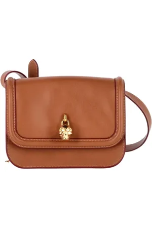 Alexander McQueen Dames, Pre-owned, Bruin, Maat: ONE Size Leer