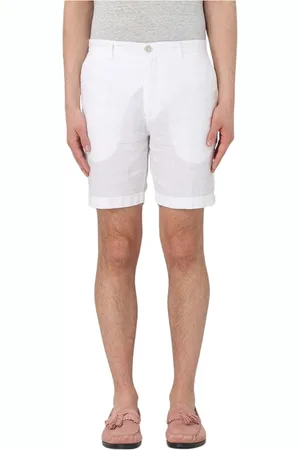 120% Lino Heren, Korte broeken, Wit, Maat: 2XL Linnen