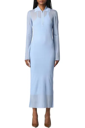 Fendi Dames, Jurken, Blauw, Maat: XS Zijde
