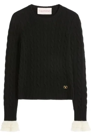 VALENTINO GARAVANI Dames, Truien, Zwart, Maat: S Kasjmier