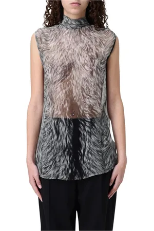 Dolce & Gabbana Dames, Tops, Grijs, Maat: S Zijde