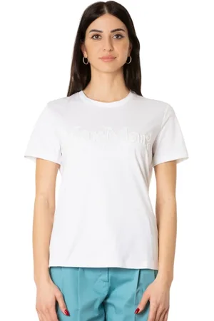 Max Mara Dames, Tops, Wit, Maat: M Katoen