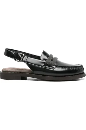 Brunello Cucinelli Dames, Schoenen, Zwart, Maat: 38 1/2 EU Leer