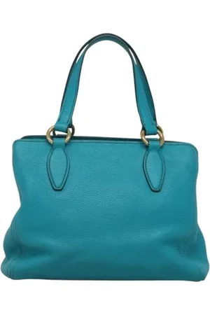 Miu Miu Dames, Pre-owned, Blauw, Maat: ONE Size Leer
