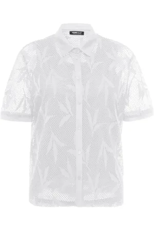 Frank Walder Dames, Blouses & Shirts, Wit, Maat: 2XL Viscose