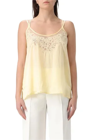 Twin-Set Dames, Tops, Geel, Maat: M Zijde