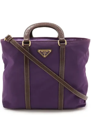 Prada Dames, Pre-owned, Paars, Maat: ONE Size Leer