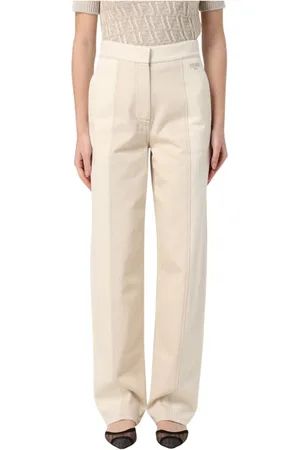 Fendi Dames, Jeans, Wit, Maat: XS Denim
