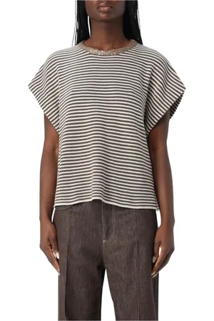 Brunello Cucinelli Dames, Tops, Zwart, Maat: S Zijde