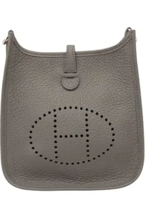 Hermès Dames, Pre-owned, Grijs, Maat: ONE Size Leer