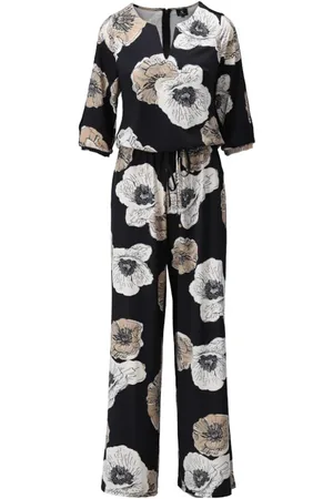K-design Dames, Jumpsuits & Playsuits, Zwart, Maat: 2XL Spandex