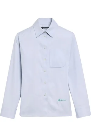 Jacquemus Dames, Blouses & Shirts, Blauw, Maat: S Katoen