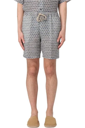 120% Lino Heren, Korte broeken, Blauw, Maat: XL Linnen