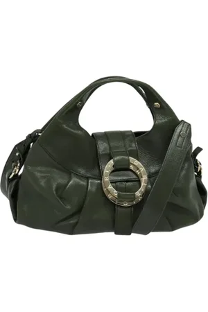 Bvlgari Dames, Pre-owned, Groen, Maat: ONE Size Leer