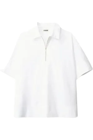 Staud Dames, Blouses & Shirts, Wit, Maat: M/L Katoen