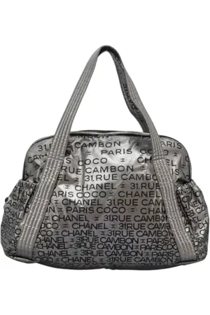 CHANEL Dames, Pre-owned, Grijs, Maat: ONE Size Nylon