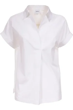 Aspesi Dames, Blouses & Shirts, Wit, Maat: 2XS Katoen