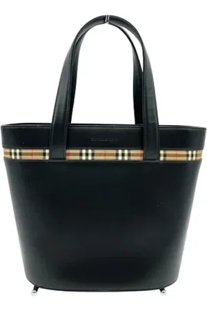 Burberry Dames, Pre-owned, Zwart, Maat: ONE Size Leer