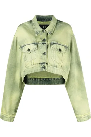 3x1 Dames, Jassen, Groen, Maat: M Denim