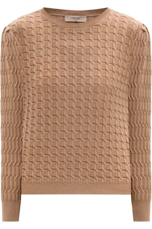 Twin-Set Dames, Truien, Bruin, Maat: L Viscose