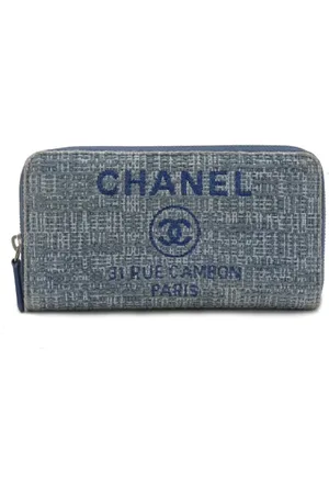 CHANEL Dames, Pre-owned, Blauw, Maat: ONE Size Leer
