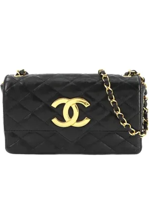 CHANEL Dames, Pre-owned, Zwart, Maat: ONE Size Leer