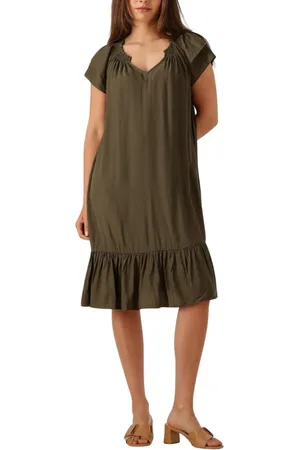 Co`Couture Dames, Jurken, Groen, Maat: M Denim