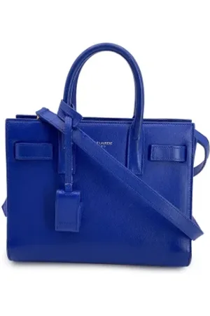 Saint Laurent Dames, Pre-owned, Blauw, Maat: ONE Size Leer